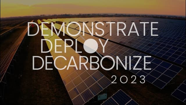 Demonstrate Deploy Decarbonize Inaugural Conference